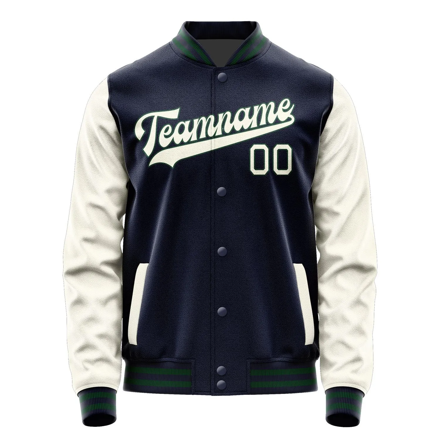Custom Navy Cream Jacket sold by Tailorly product image thumbnail 4