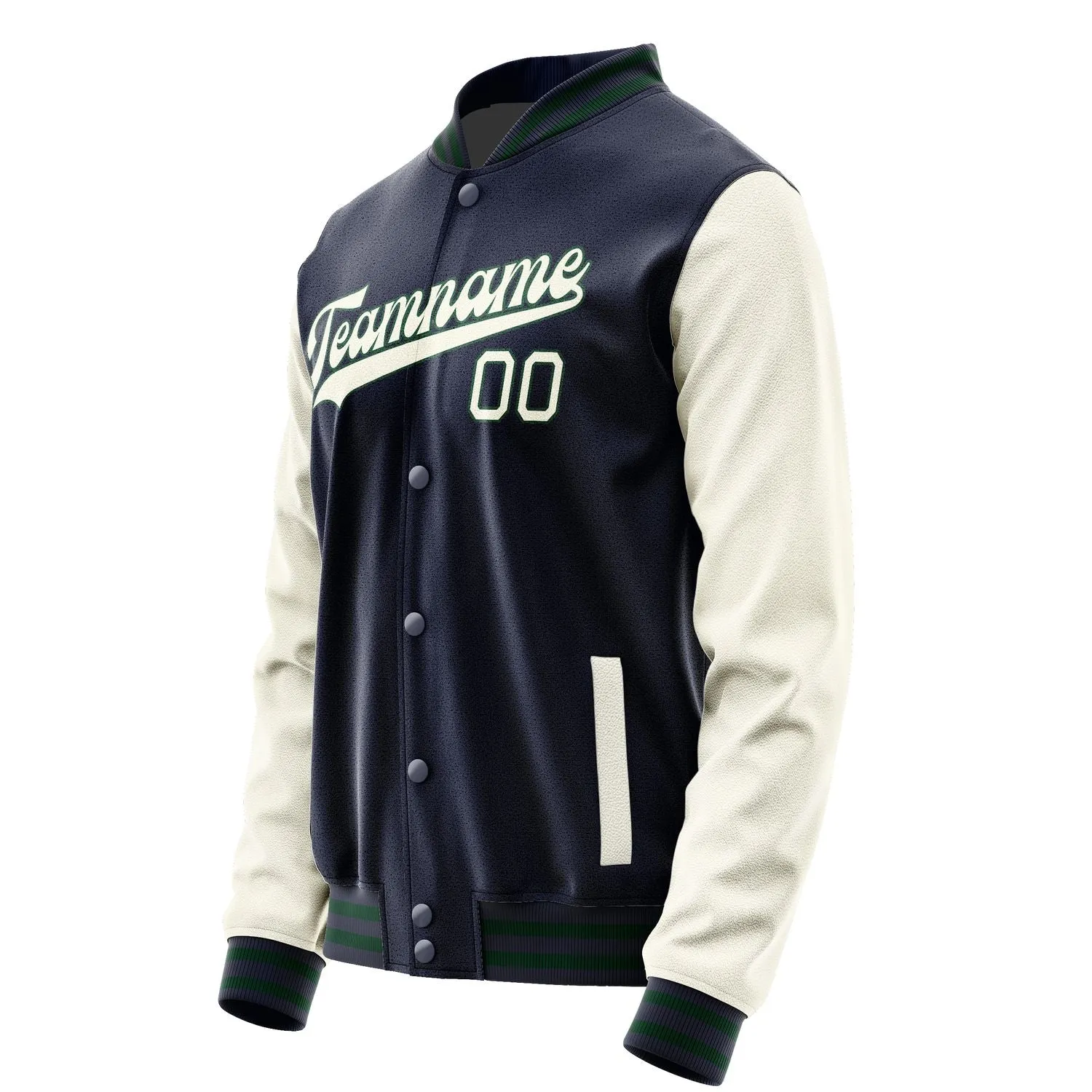 Custom Navy Cream Jacket sold by Tailorly product image thumbnail 2