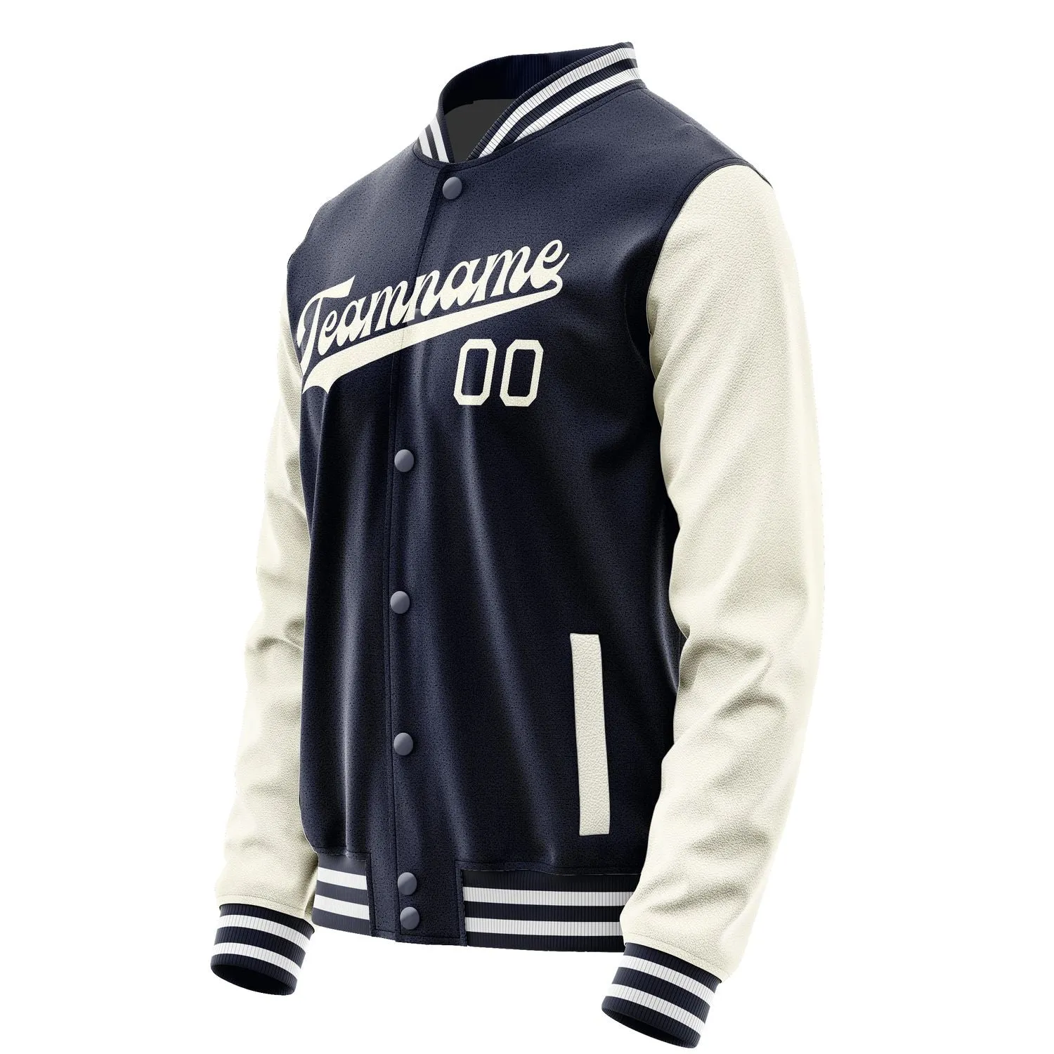 Custom Navy Cream Jacket sold by Tailorly product image thumbnail 2