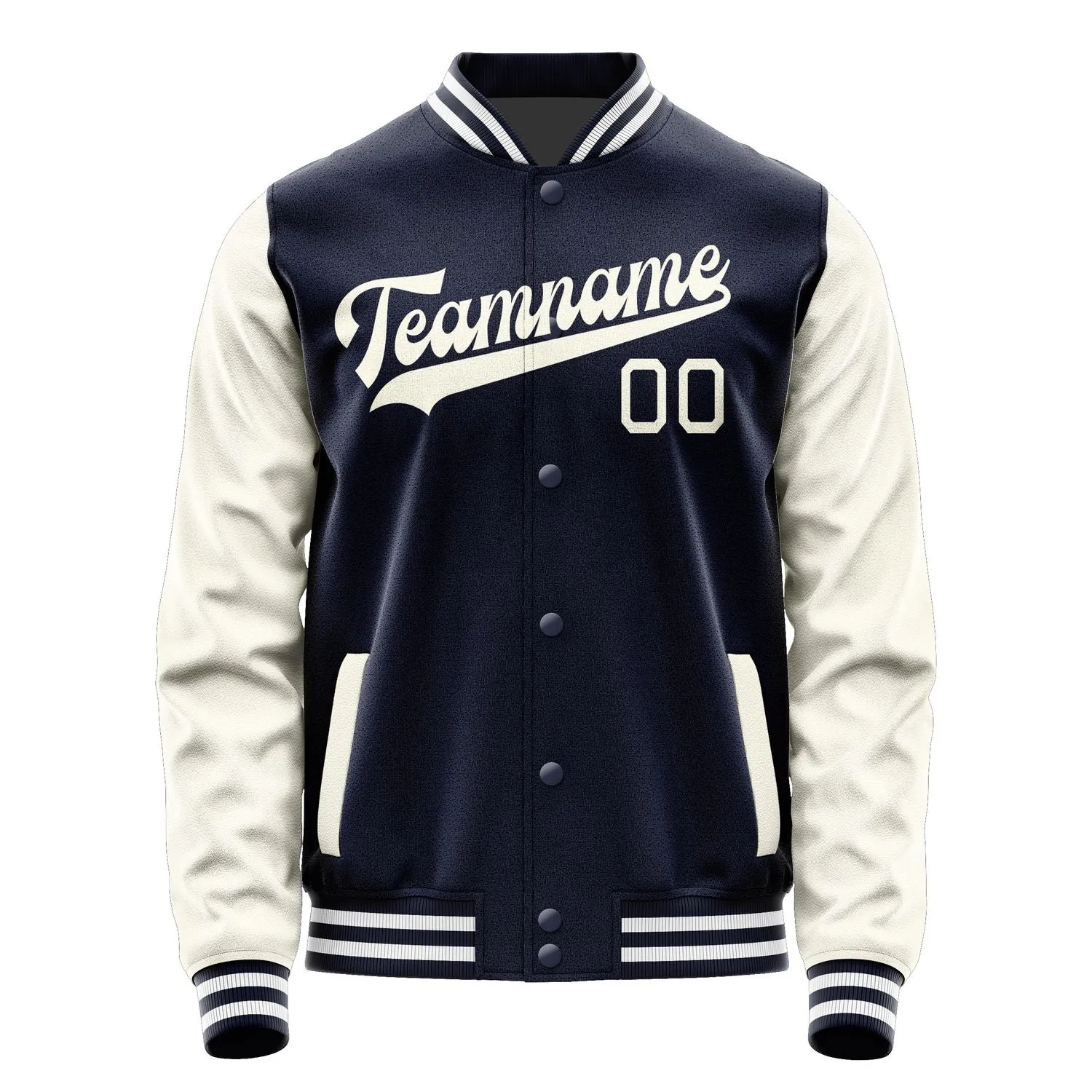 Custom Navy Cream Jacket sold by Tailorly product image thumbnail 4