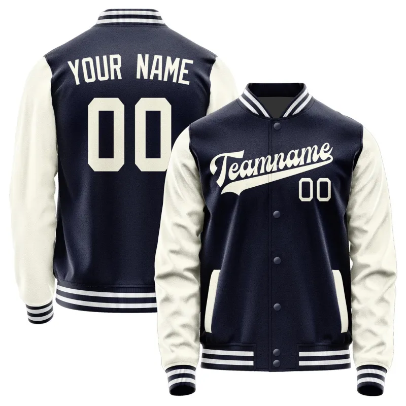 Custom Navy Cream Jacket sold by Tailorly