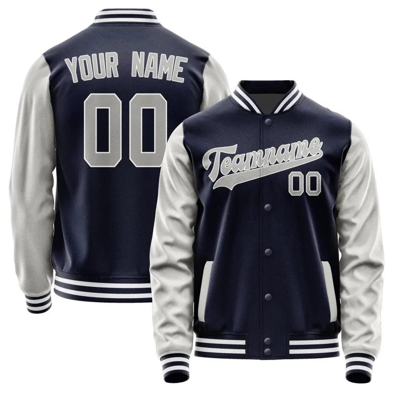 Custom Navy Gray Jacket sold by Tailorly
