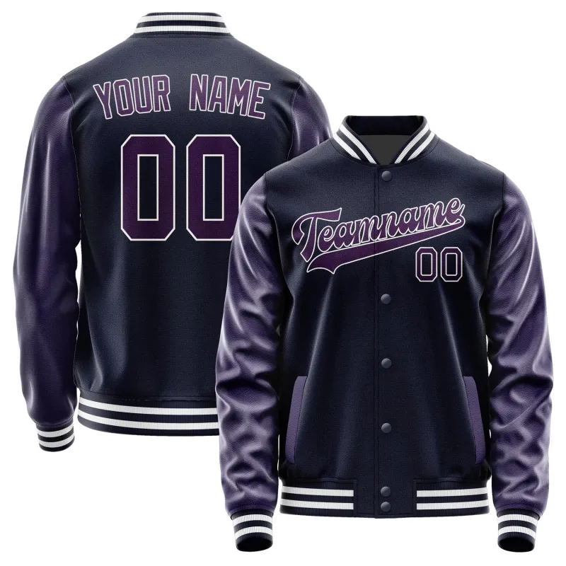 Custom Navy Purple Jacket sold by Tailorly