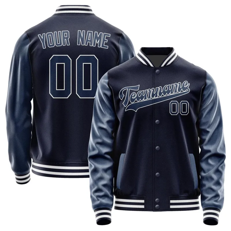 Custom Navy Blue Jacket sold by Tailorly