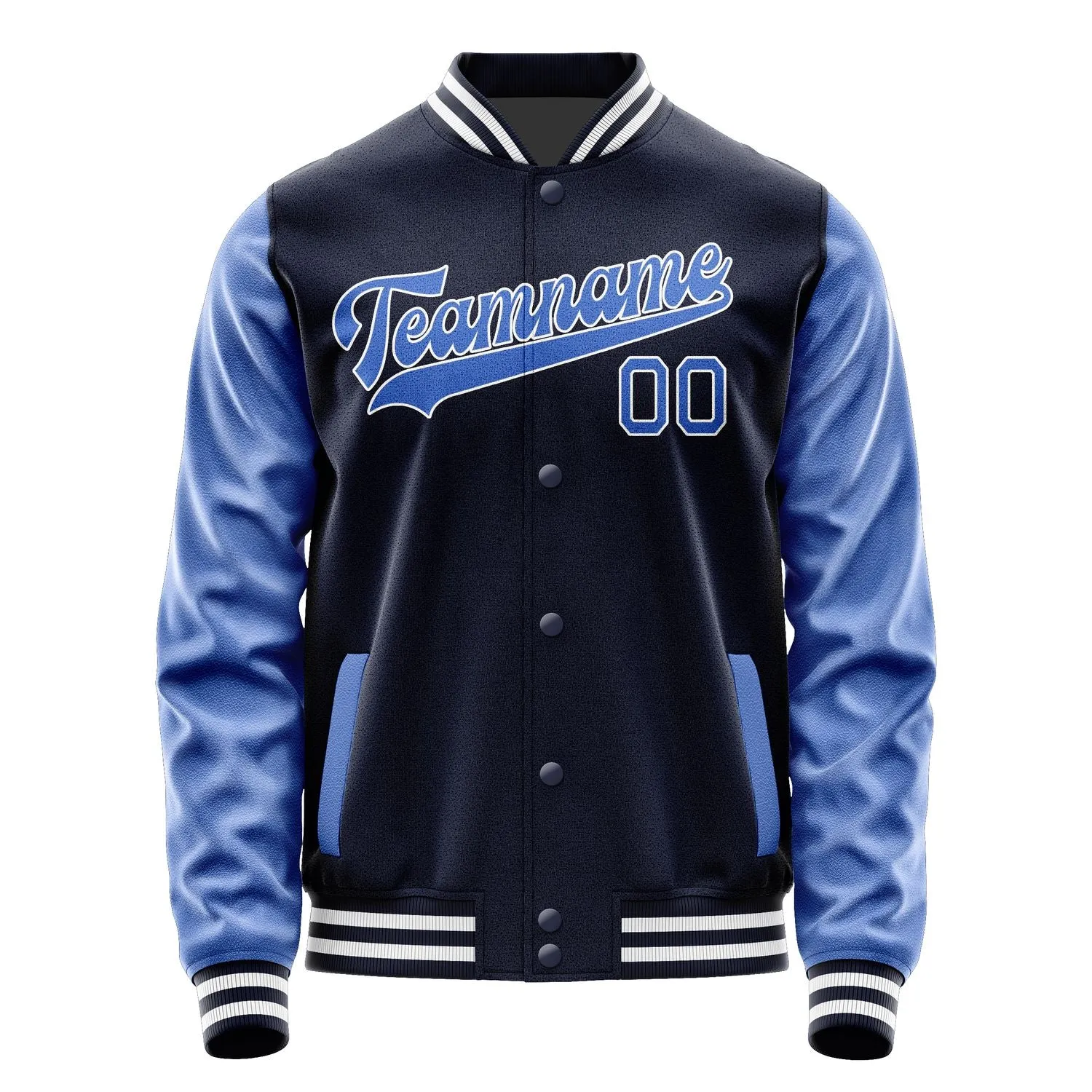 Custom Navy Sky Blue Jacket sold by Tailorly product image thumbnail 4