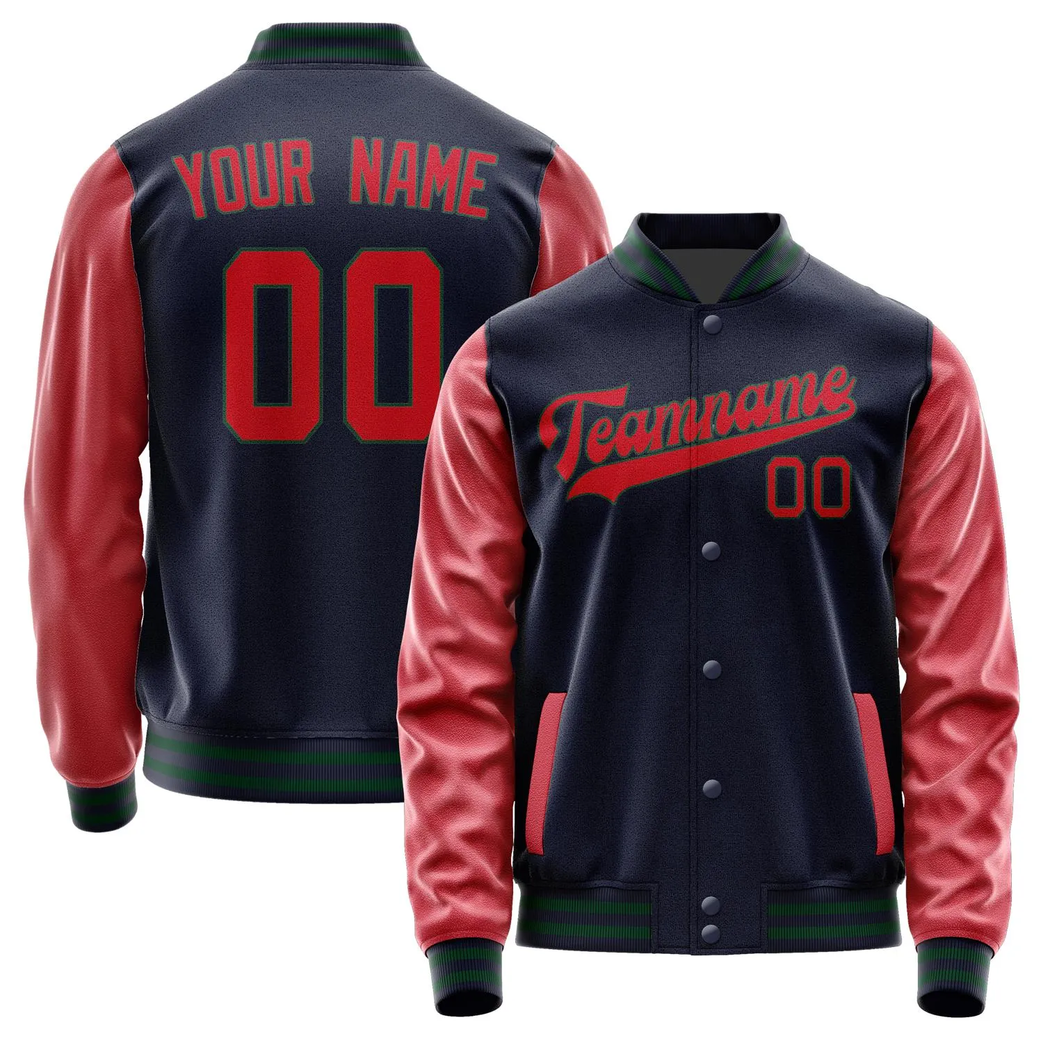 Custom Navy Red Jacket sold by Tailorly