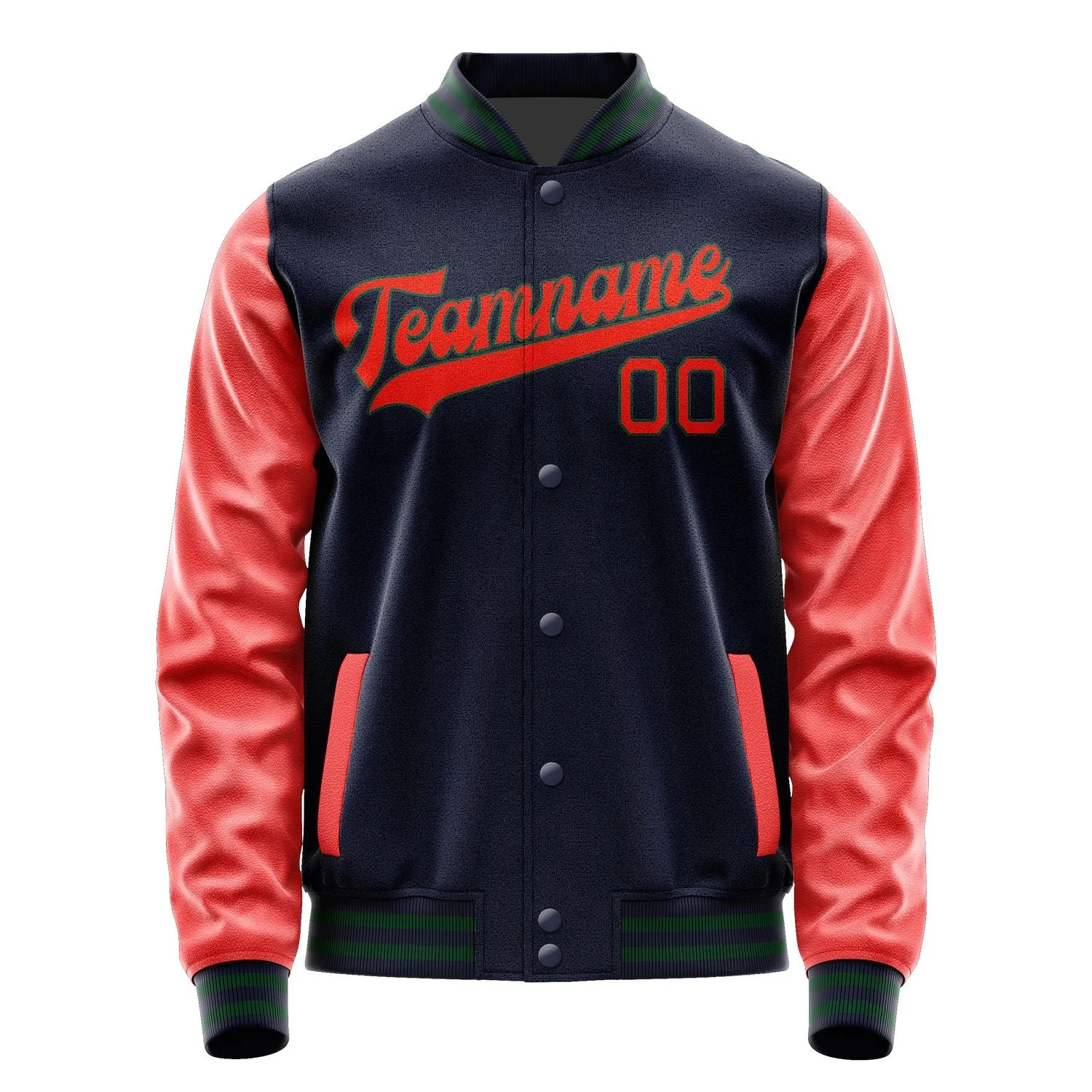 Custom Navy Orange Red Jacket sold by Tailorly product image thumbnail 4