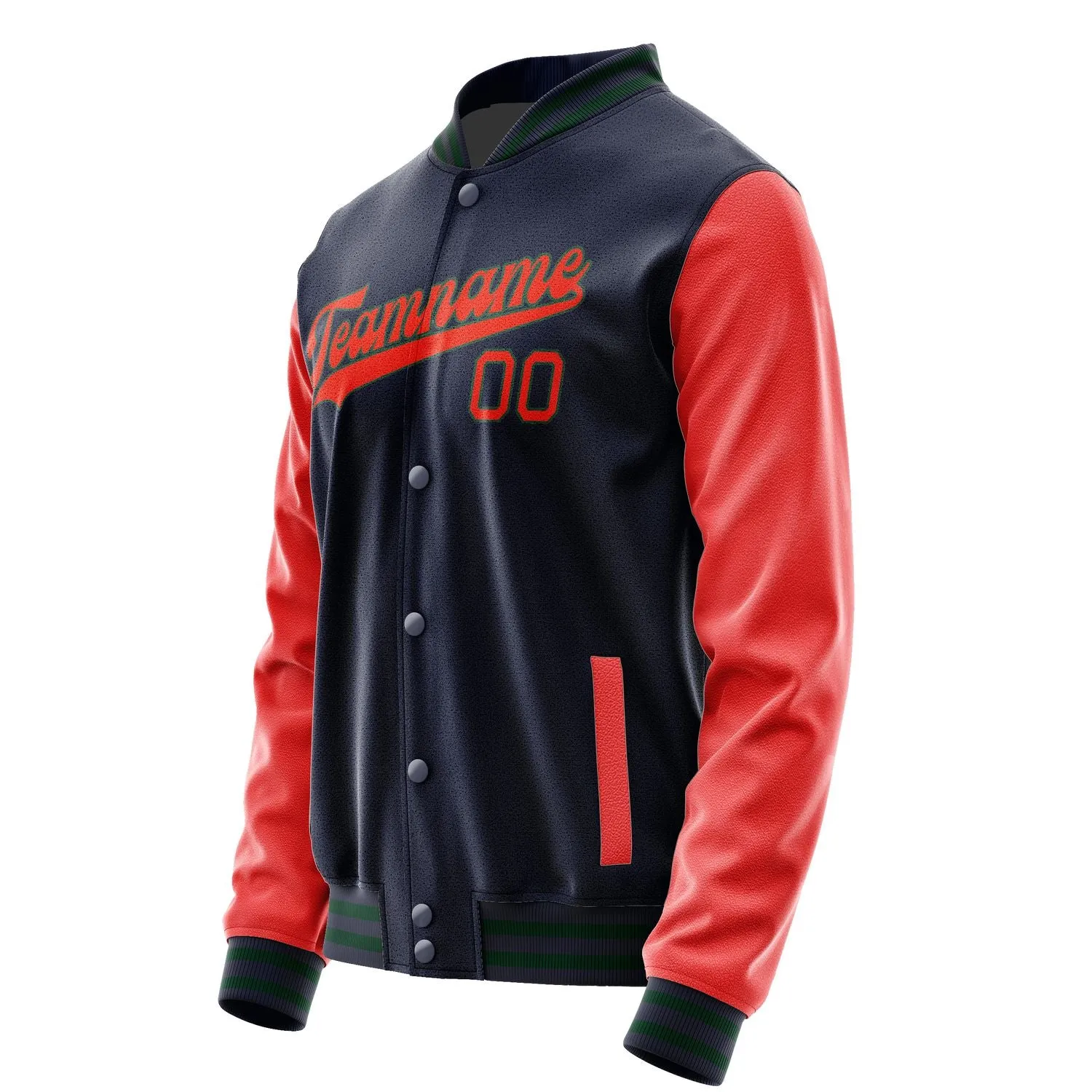 Custom Navy Orange Red Jacket sold by Tailorly product image thumbnail 2
