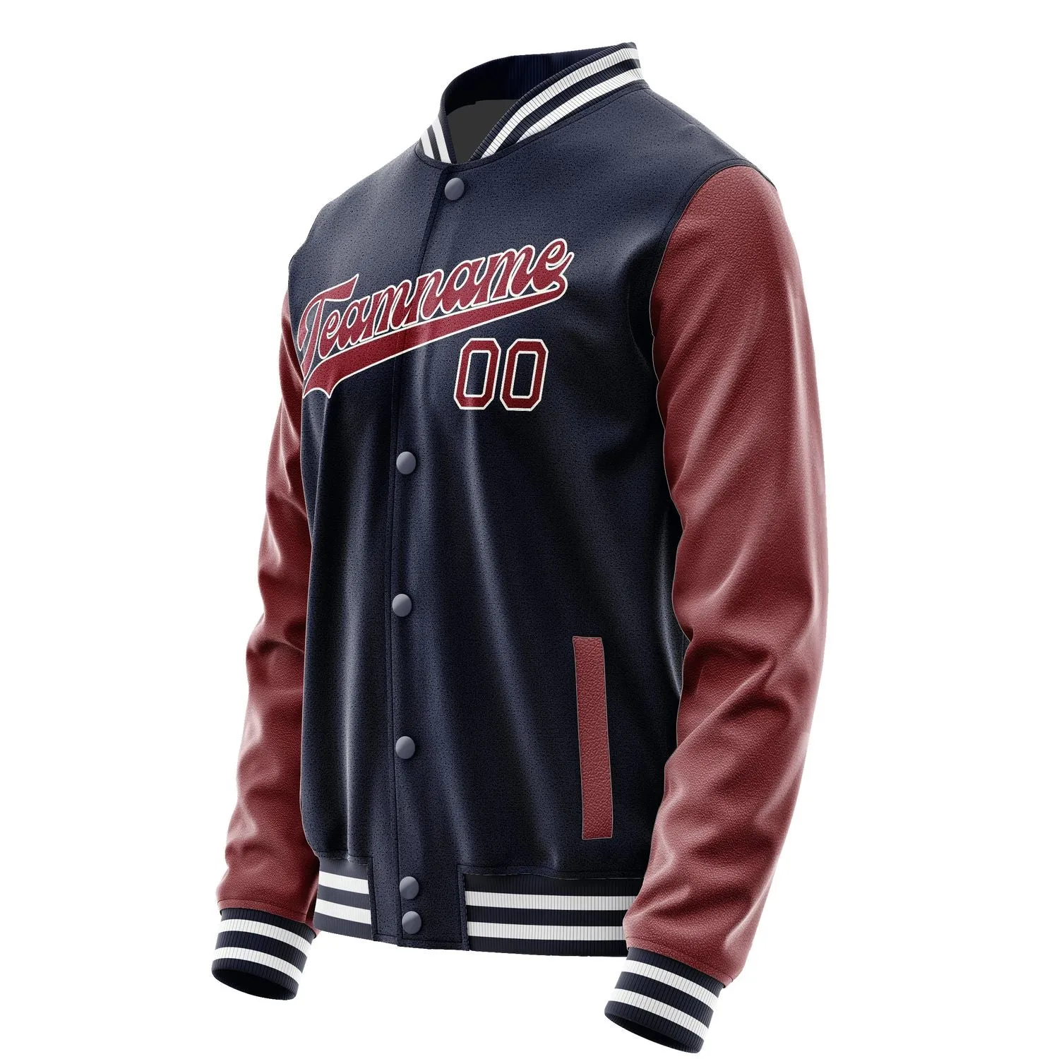 Custom Navy Crimson Red Jacket sold by Tailorly product image thumbnail 2