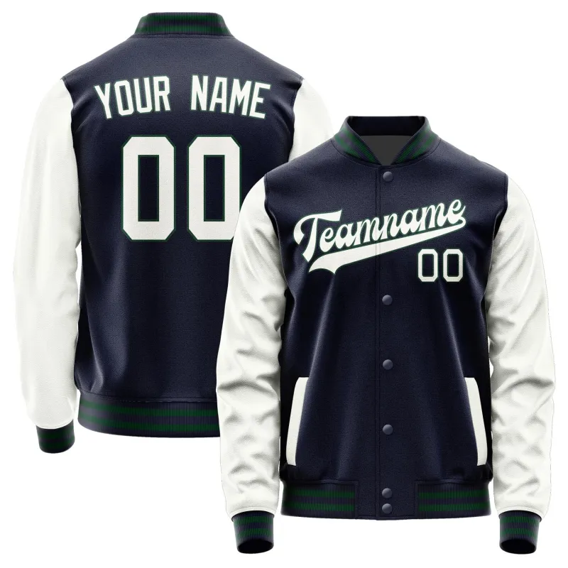 Custom Navy White Jacket sold by Tailorly