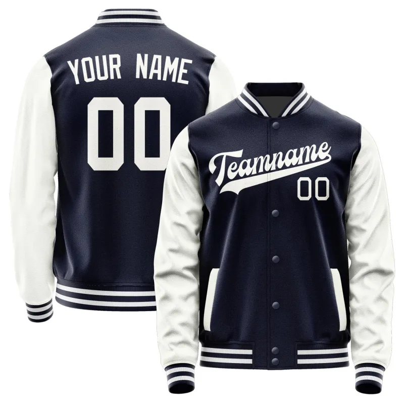 Custom Navy White Jacket sold by Tailorly
