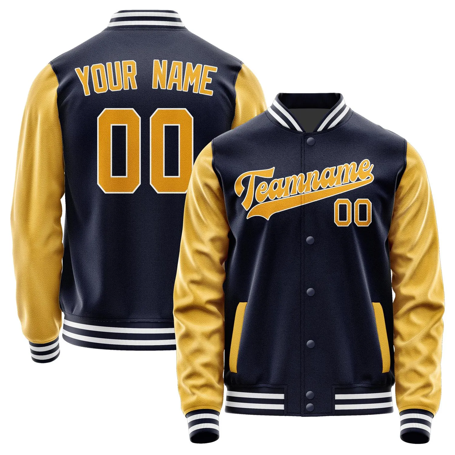 Custom Navy Yellow Jacket sold by Tailorly