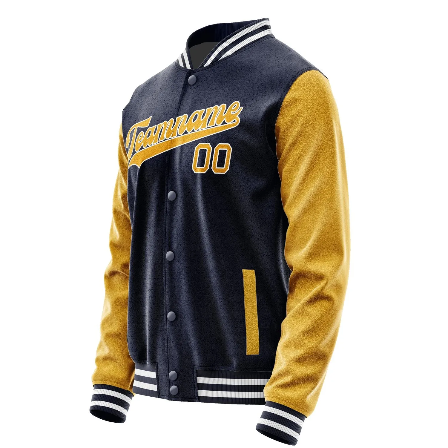 Custom Navy Yellow Jacket sold by Tailorly product image thumbnail 2