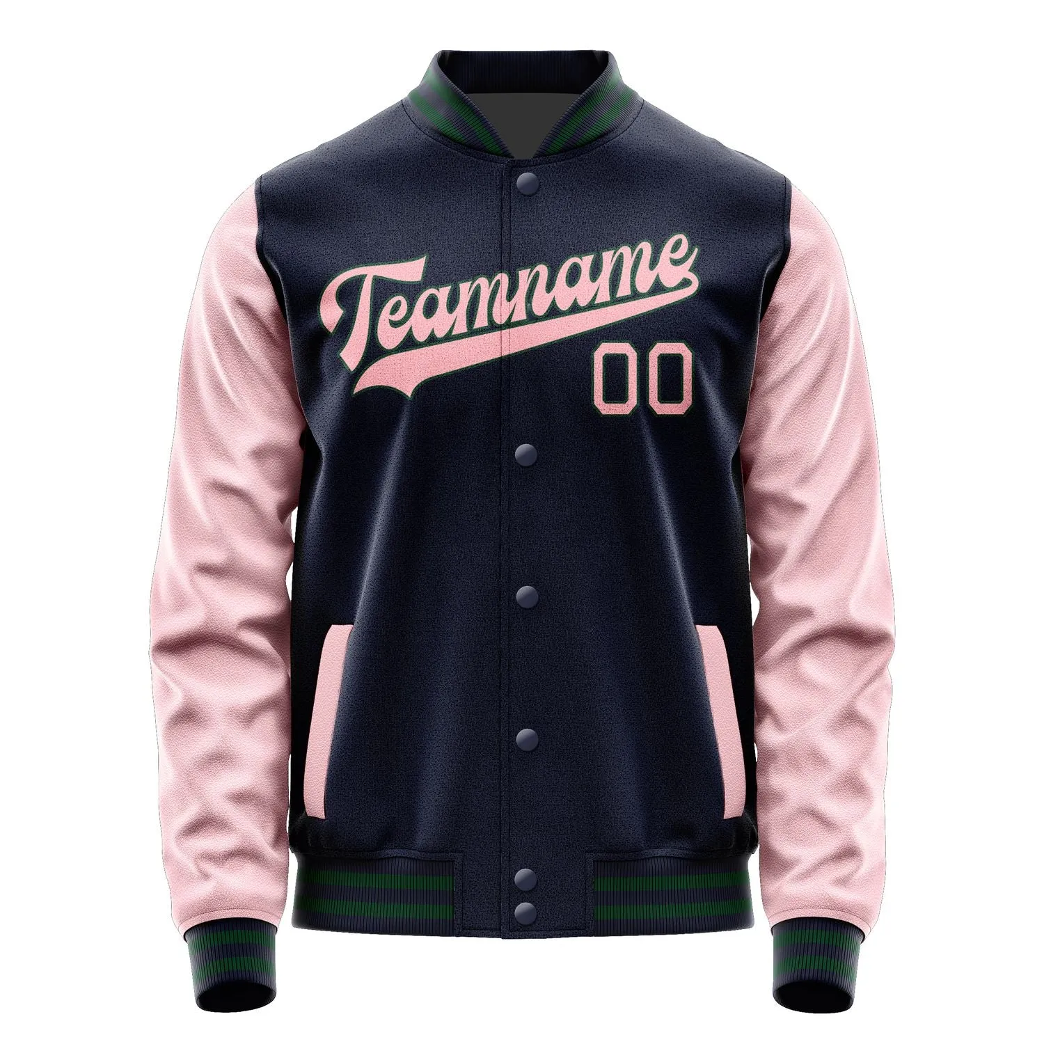 Custom Navy Light Pink Jacket sold by Tailorly product image thumbnail 4