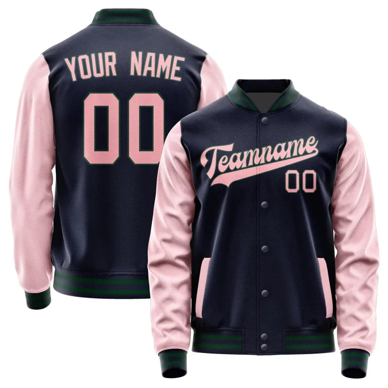 Custom Navy Light Pink Jacket sold by Tailorly