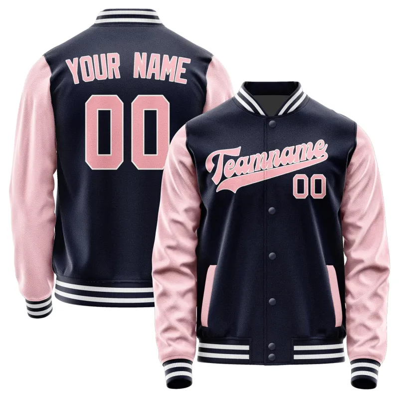 Custom Navy Light Pink Jacket sold by Tailorly
