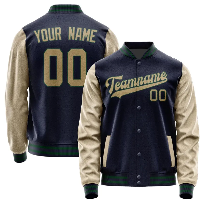 Custom Navy Light Khaki Jacket sold by Tailorly
