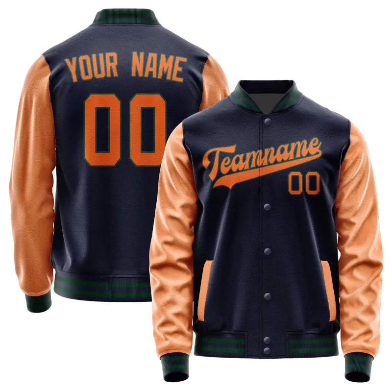 Custom Navy Orange Jacket sold by Tailorly