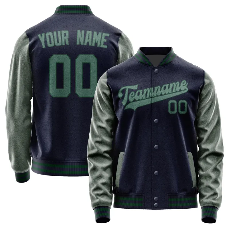 Custom Navy Blue Green Jacket sold by Tailorly