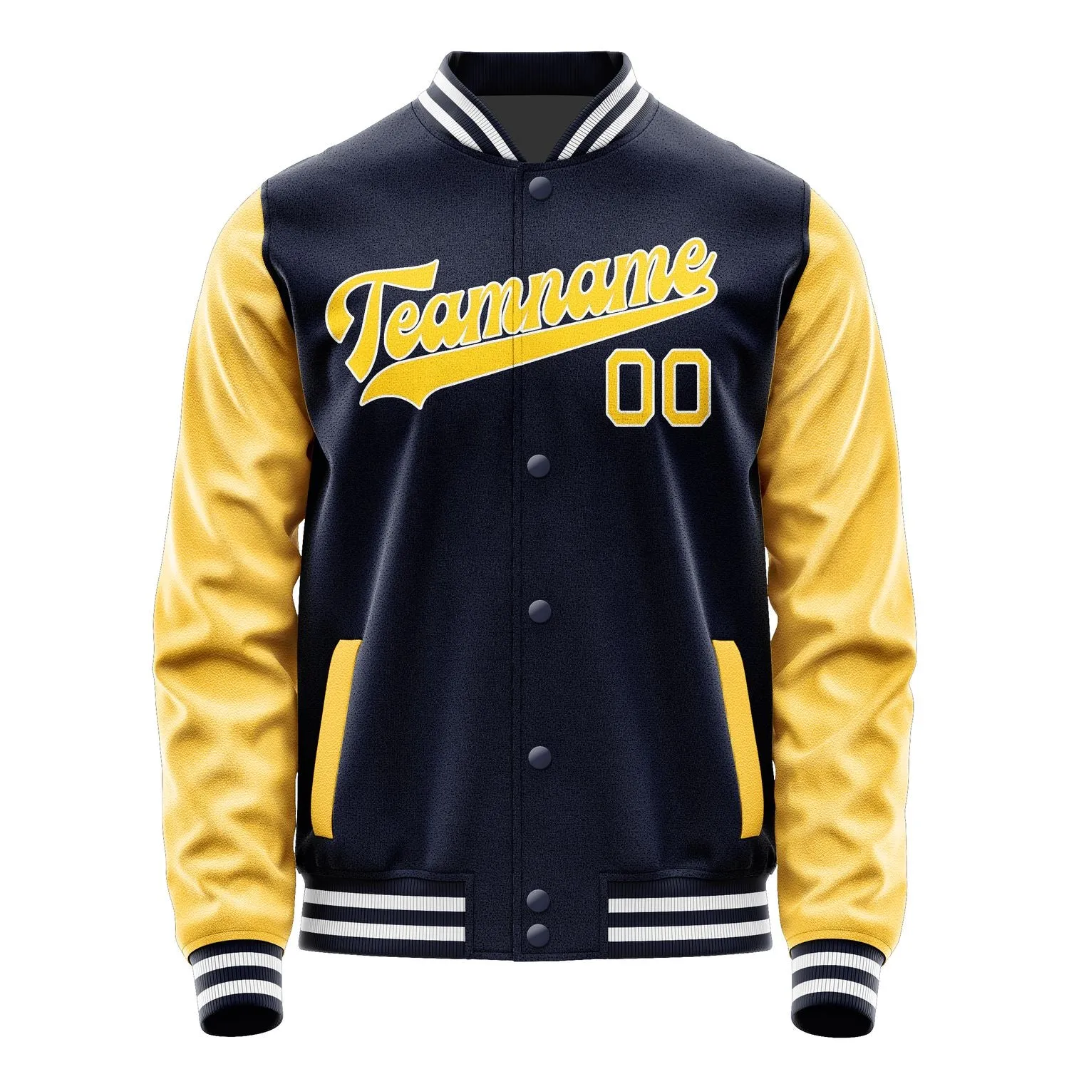 Custom Navy Gold Jacket sold by Tailorly product image thumbnail 4