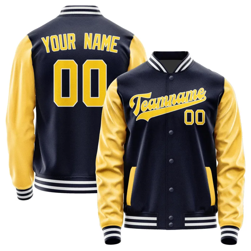 Custom Navy Gold Jacket sold by Tailorly