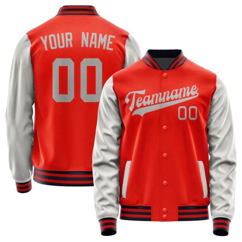 Custom Orange Red Gray Jacket sold by Tailorly