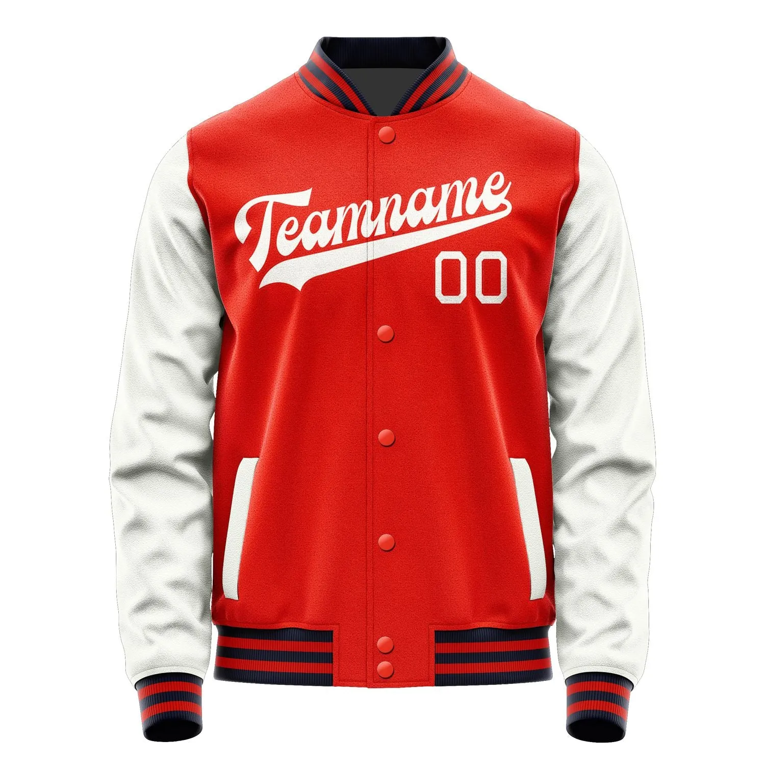 Custom Orange Red White Jacket sold by Tailorly product image thumbnail 4