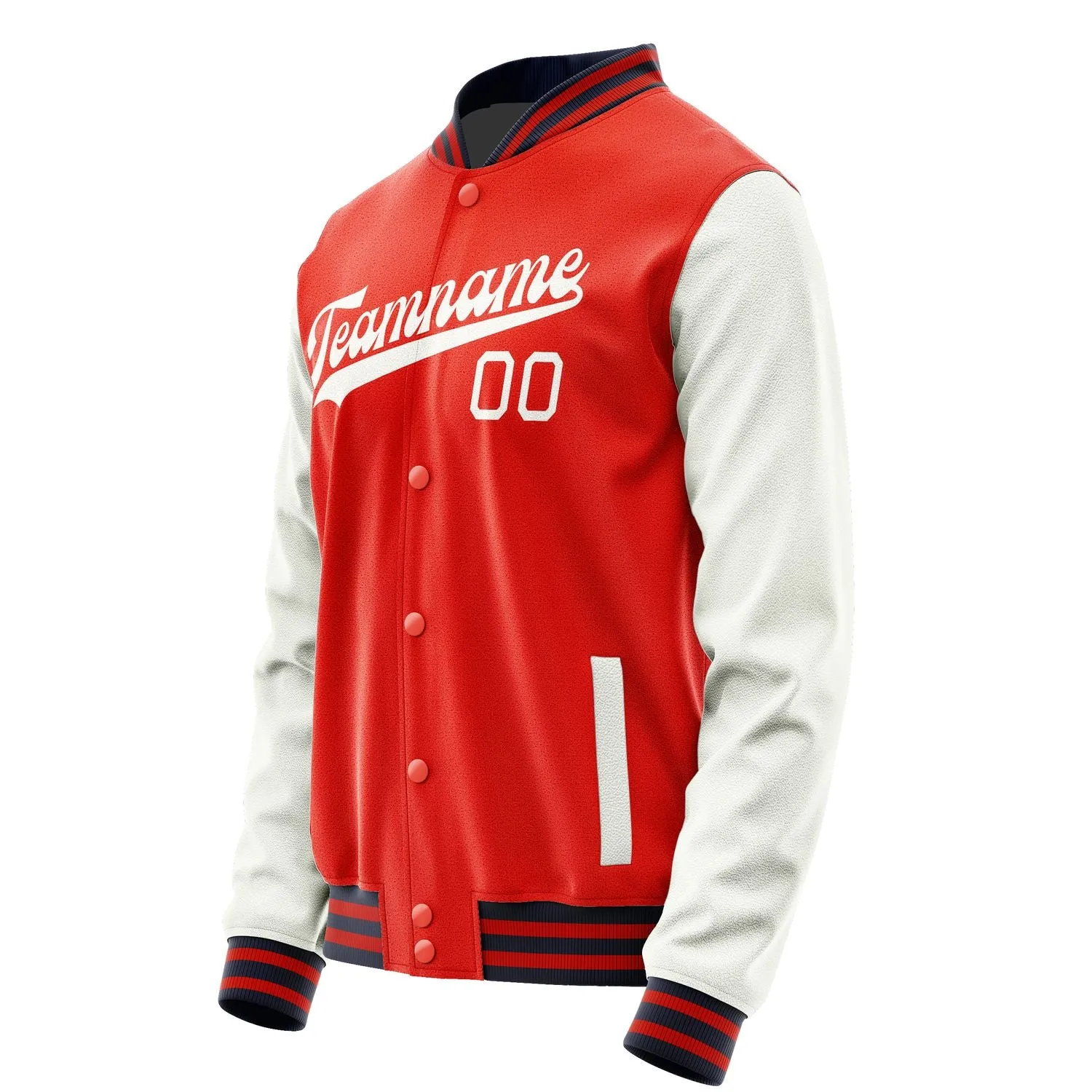 Custom Orange Red White Jacket sold by Tailorly product image thumbnail 2
