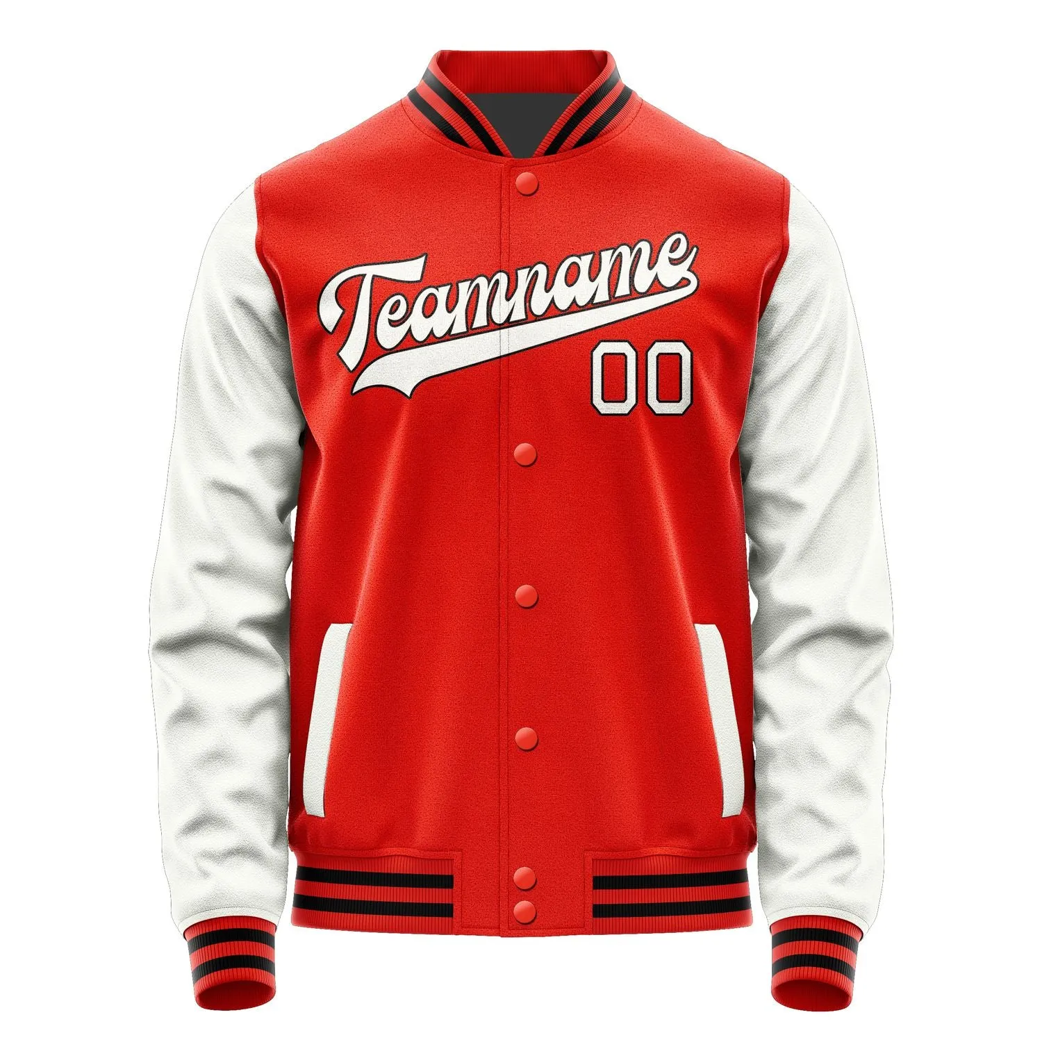 Custom Orange Red White Jacket sold by Tailorly product image thumbnail 4