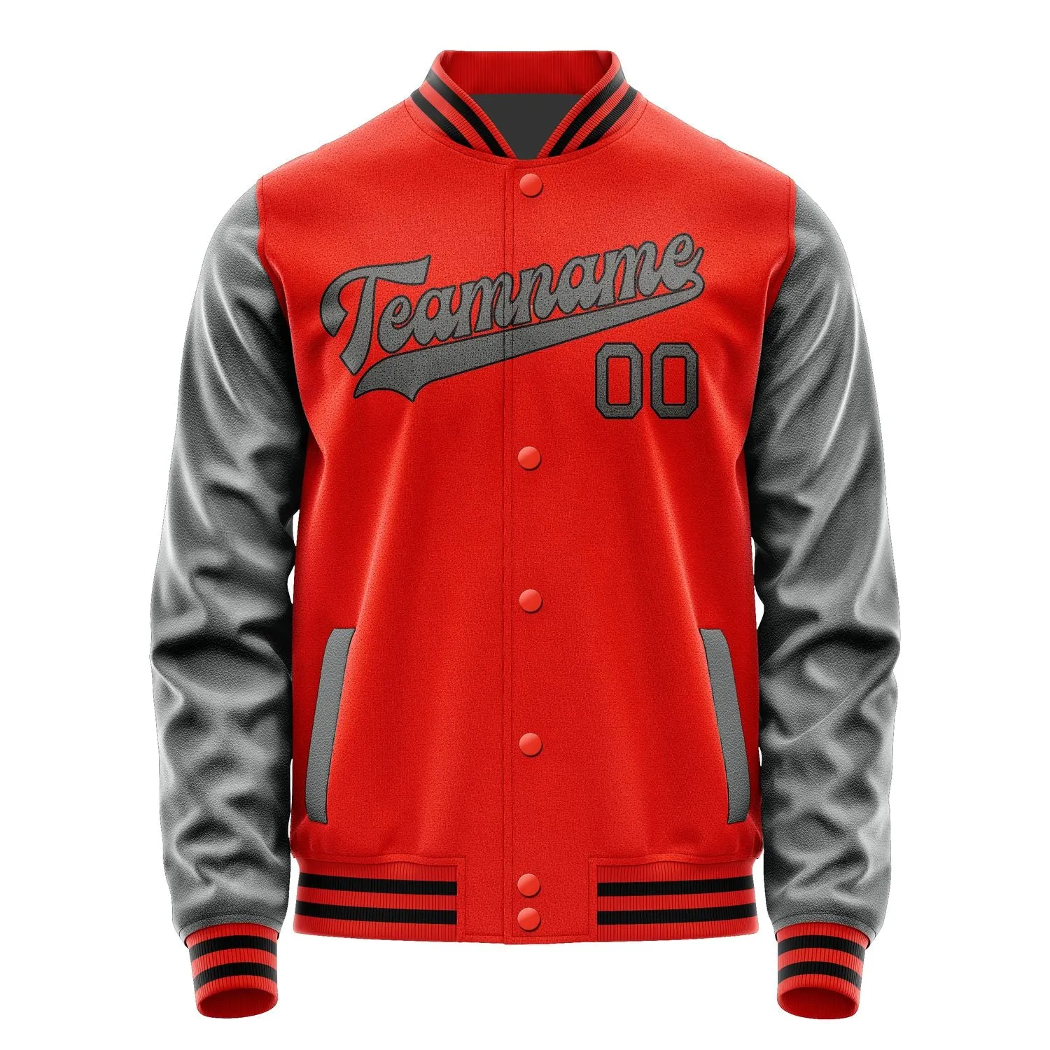 Custom Orange Red Dark Grey Jacket sold by Tailorly product image thumbnail 4