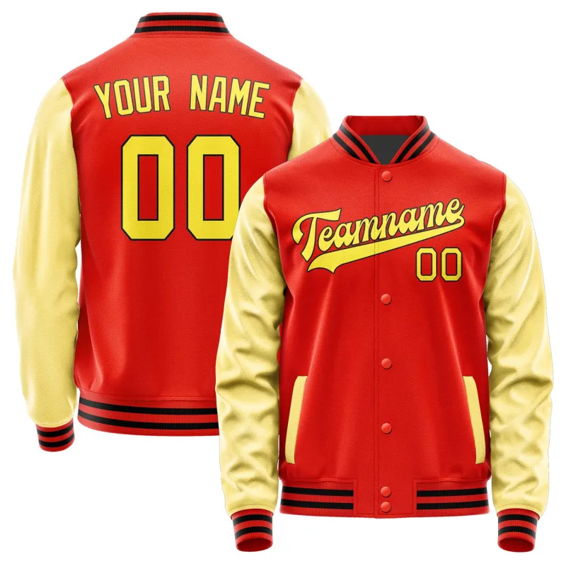 Custom Orange Red Light Yellow Jacket sold by Tailorly