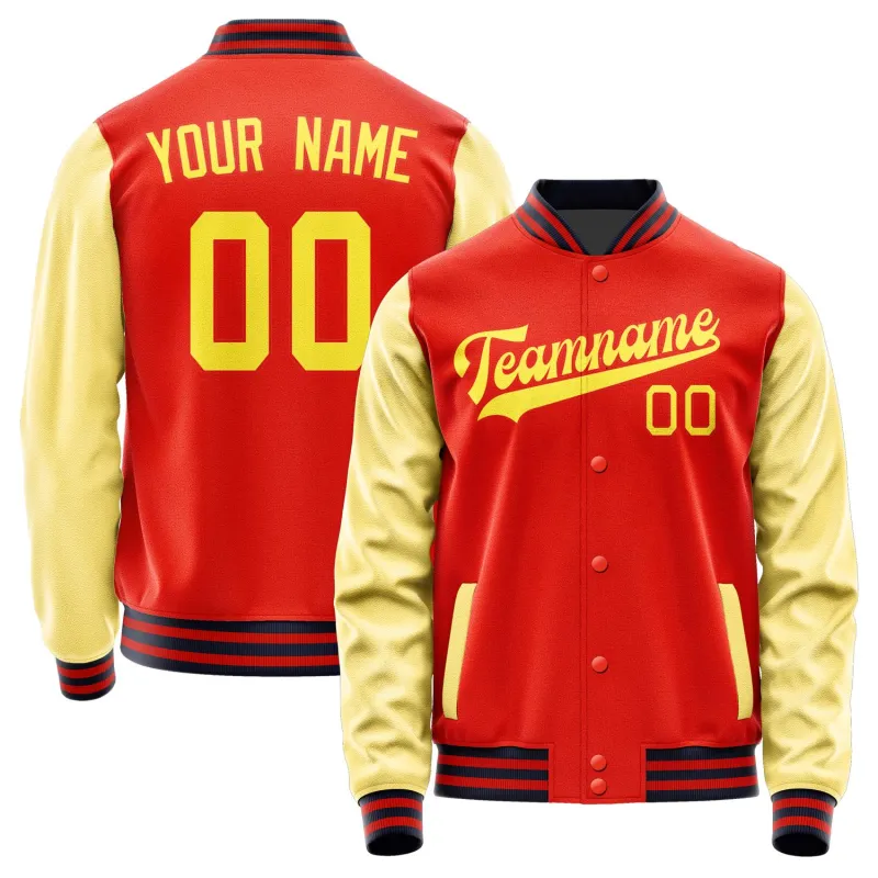 Custom Orange Red Light Yellow Jacket sold by Tailorly