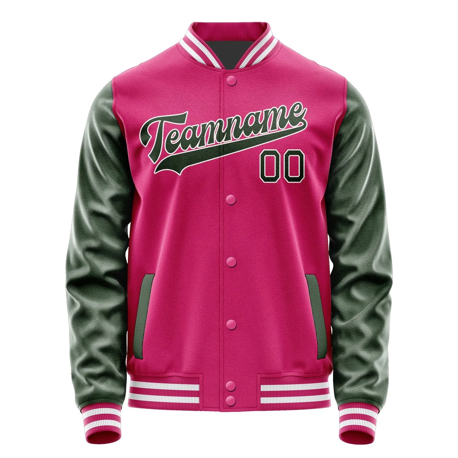 Custom Pink Dark Green Jacket sold by Tailorly product image thumbnail 4