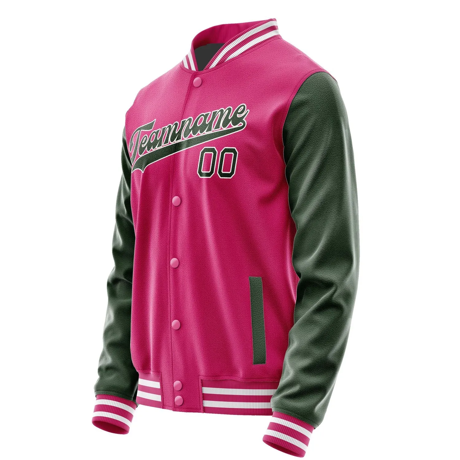Custom Pink Dark Green Jacket sold by Tailorly product image thumbnail 2