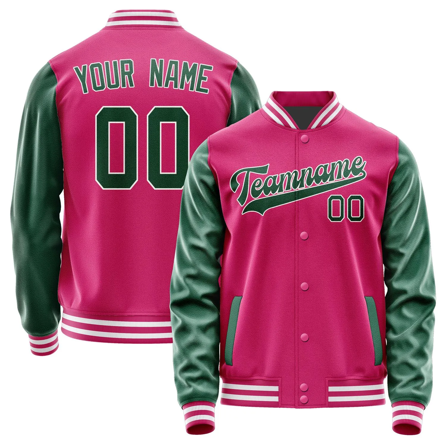 Custom Pink Green Jacket sold by Tailorly