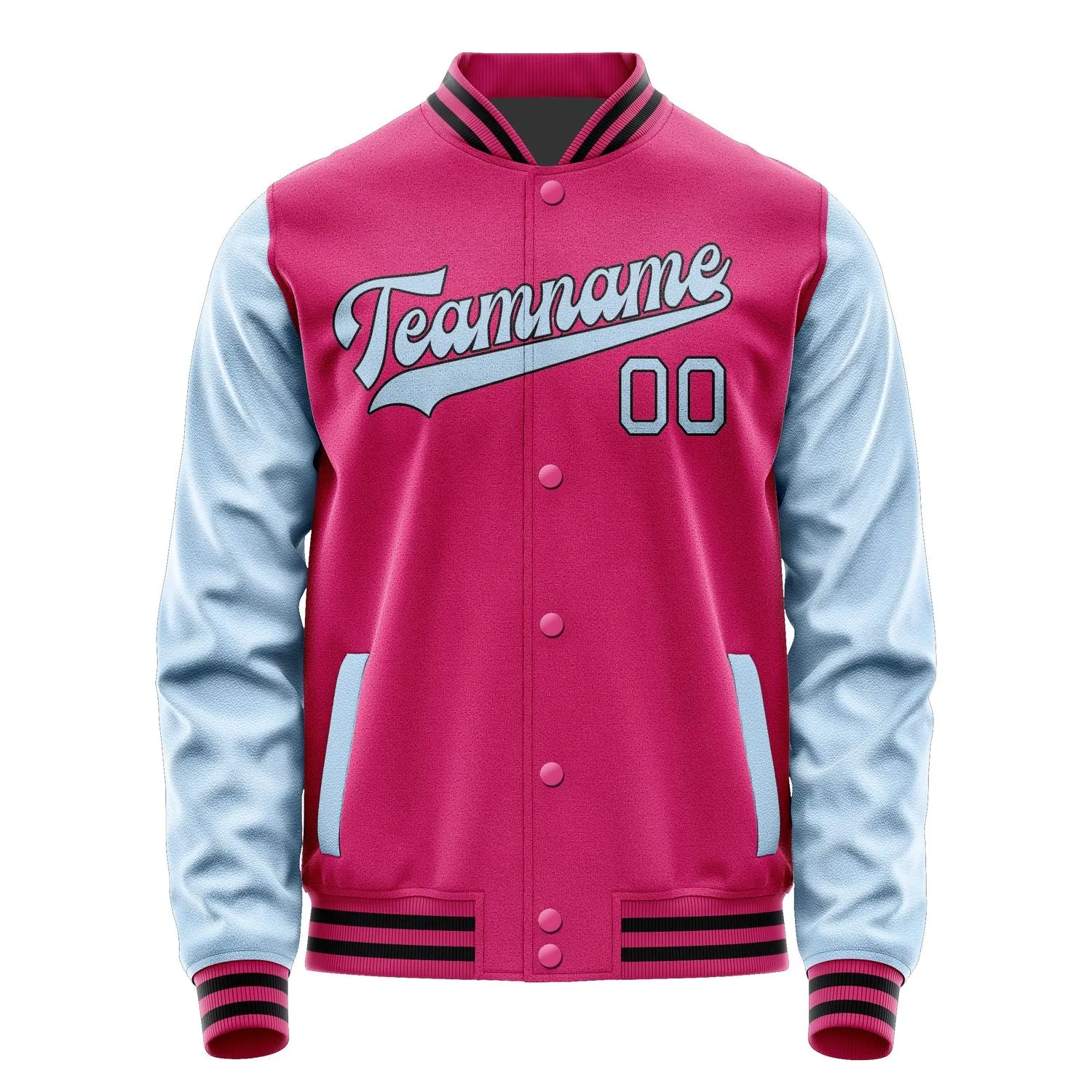 Custom Pink Light Blue Jacket sold by Tailorly product image thumbnail 4