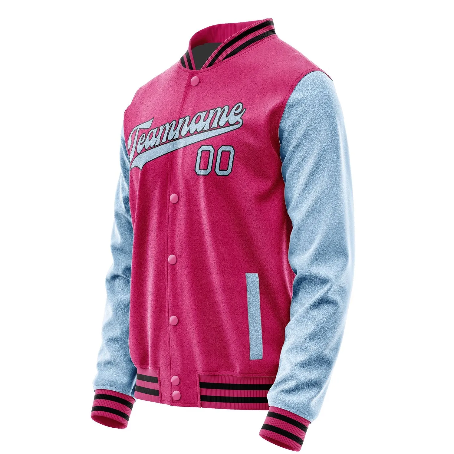 Custom Pink Light Blue Jacket sold by Tailorly product image thumbnail 2