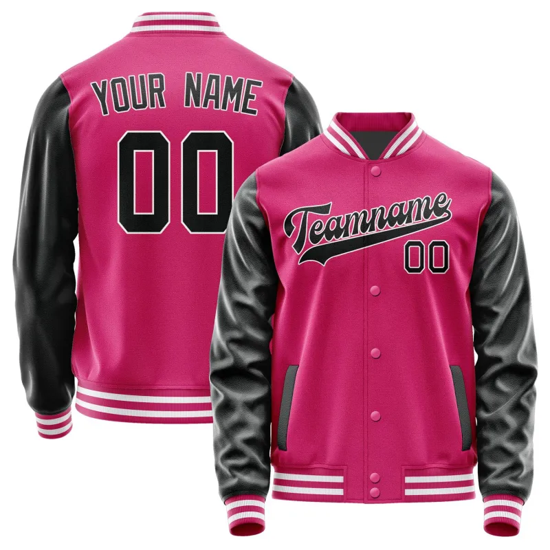 Custom Pink Black Jacket sold by Tailorly