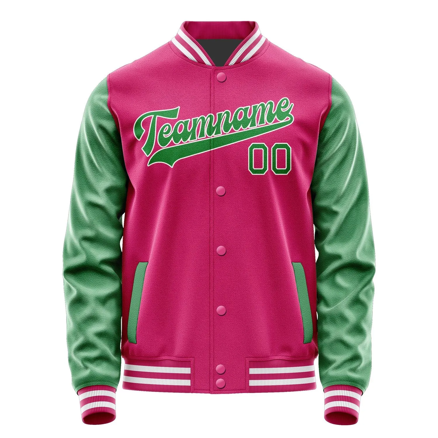 Custom Pink Emerald Green Jacket sold by Tailorly product image thumbnail 4