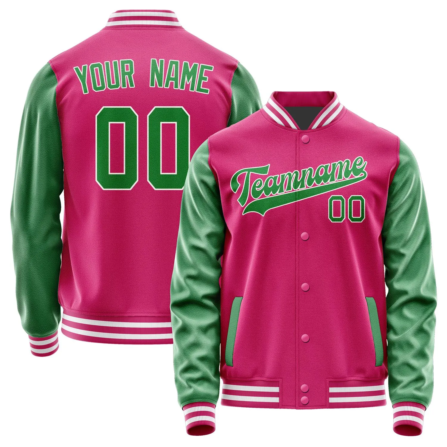 Custom Pink Emerald Green Jacket sold by Tailorly