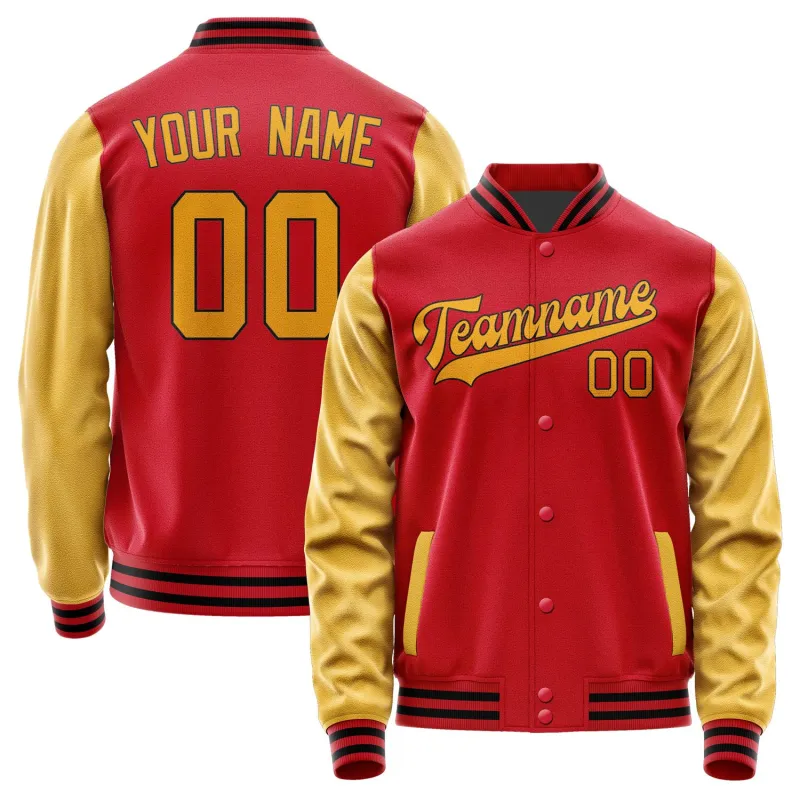 Custom Red Yellow Jacket sold by Tailorly