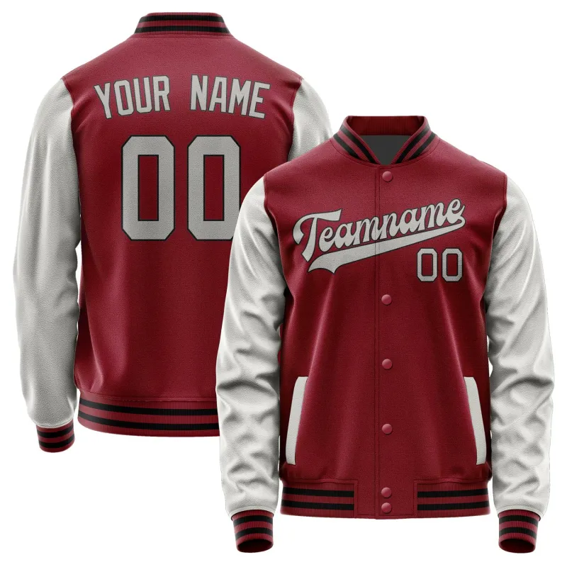 Custom Crimson Red Gray Jacket sold by Tailorly