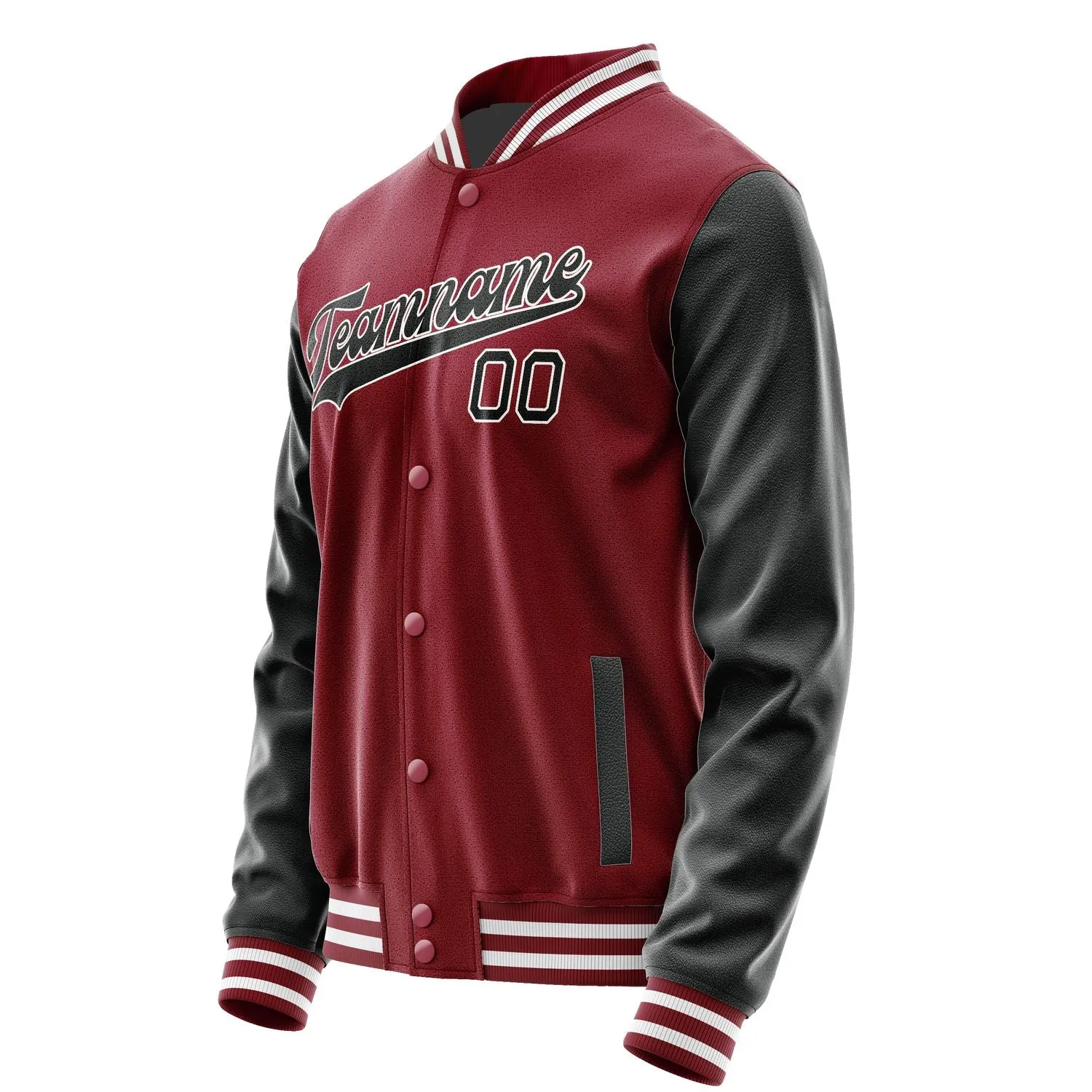 Custom Crimson Red Black Jacket sold by Tailorly product image thumbnail 2