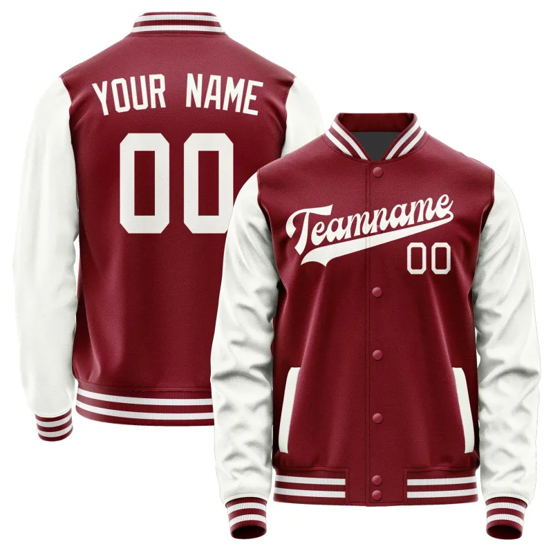 Custom Crimson Red White Jacket sold by Tailorly