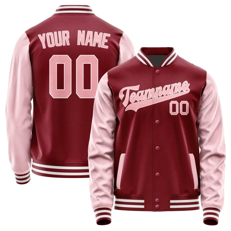 Custom Crimson Red Light Pink Jacket sold by Tailorly