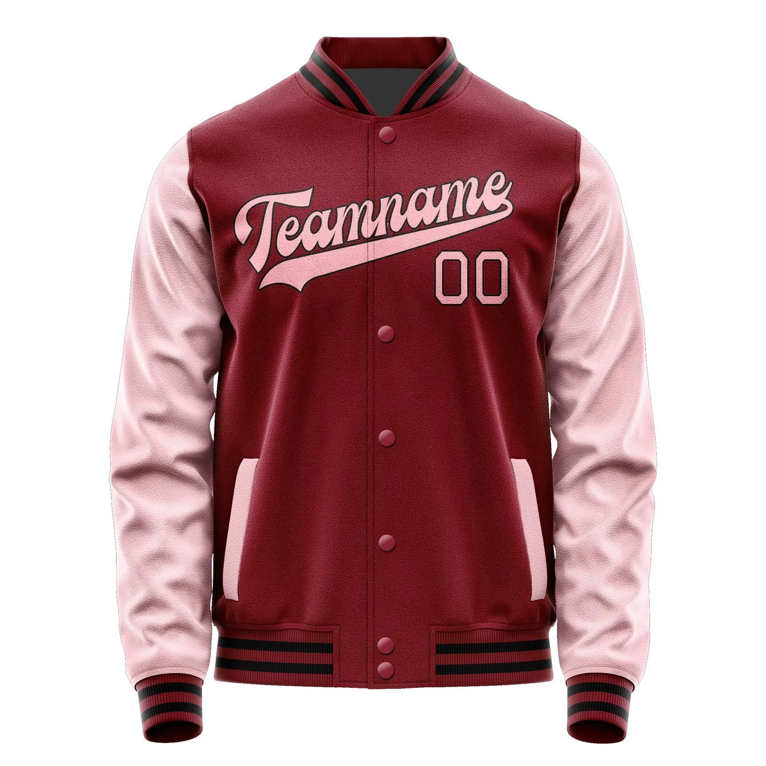Custom Crimson Red Light Pink Jacket sold by Tailorly product image thumbnail 4