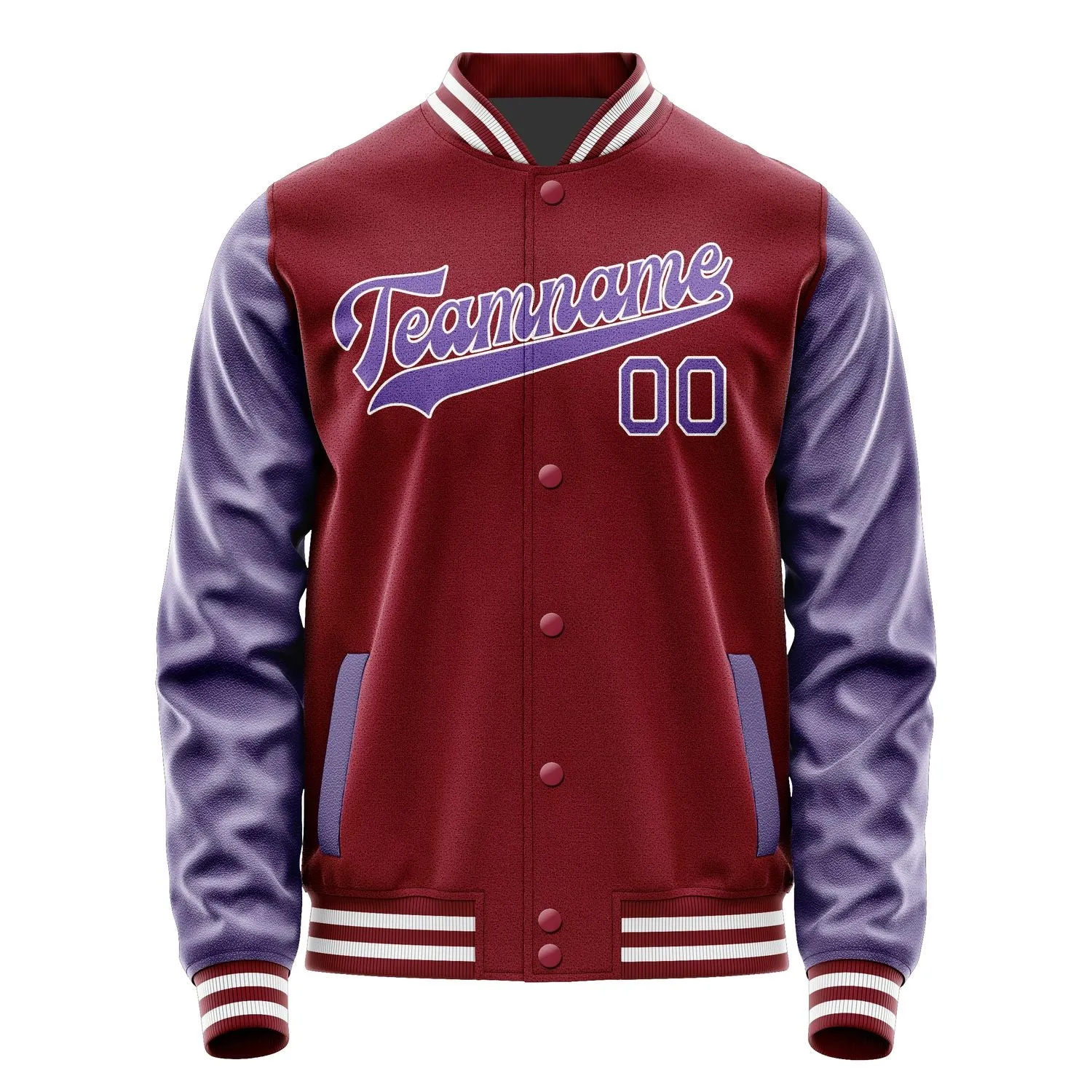 Custom Crimson Red Light Purple Jacket sold by Tailorly product image thumbnail 4
