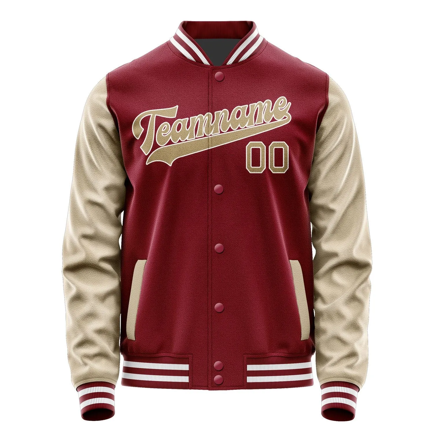 Custom Crimson Red Light Khaki Jacket sold by Tailorly product image thumbnail 4