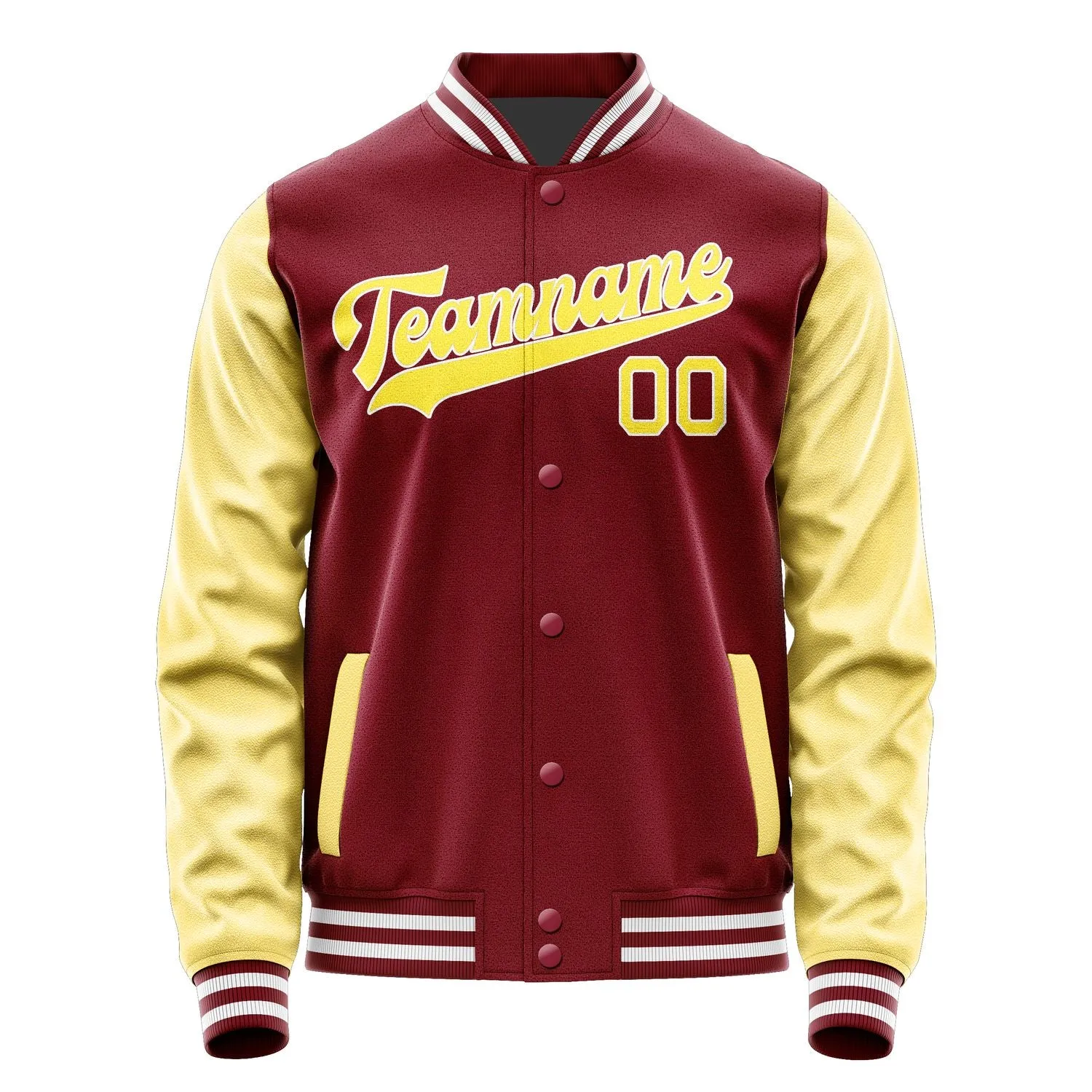 Custom Crimson Red Light Yellow Jacket sold by Tailorly product image thumbnail 4