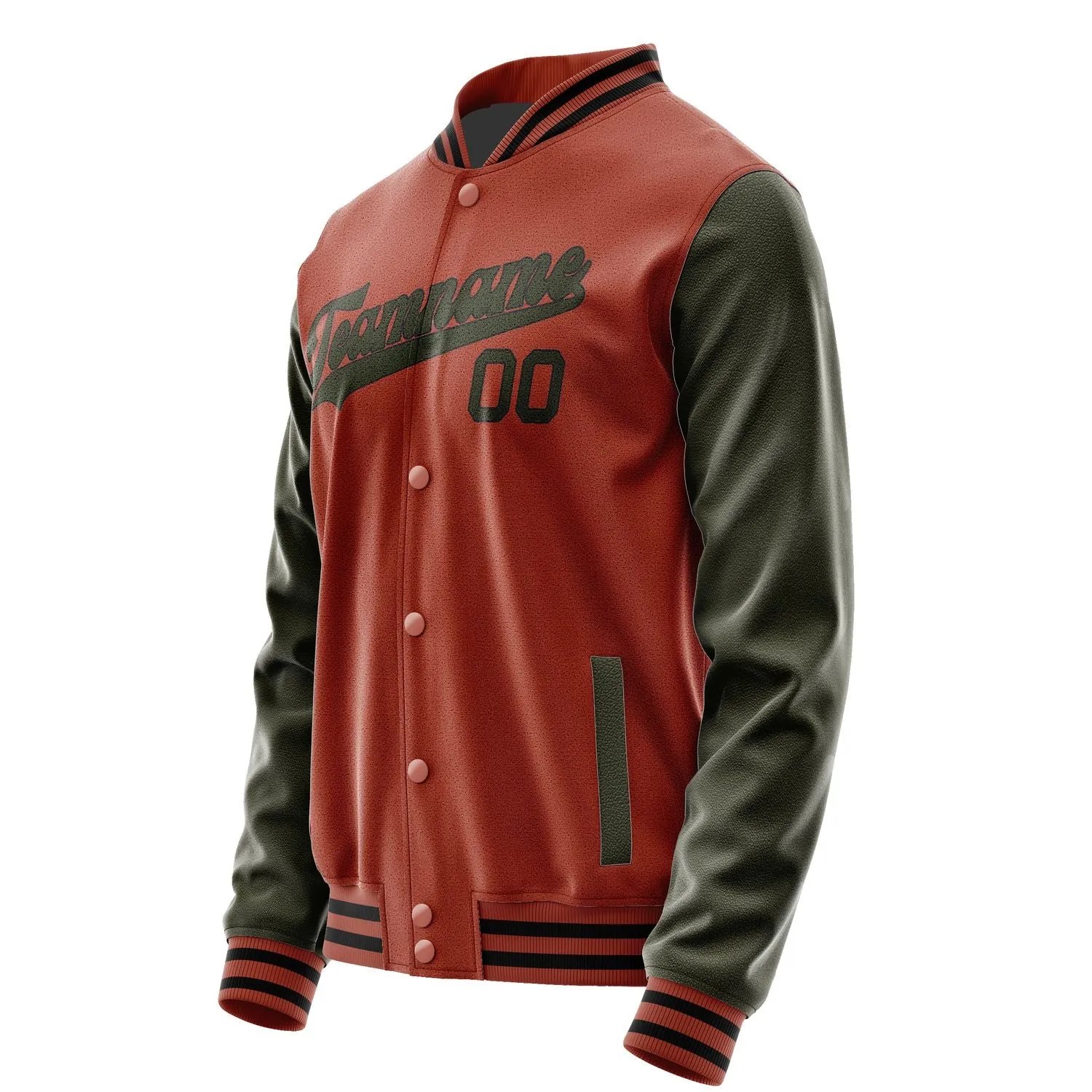 Custom Coral Red Olive Jacket sold by Tailorly product image thumbnail 2